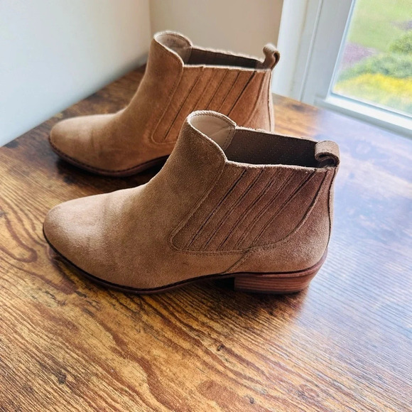 Gianni Bini Stand-Bye Suede Ankle Boots - Size 5.5 Sahara Sand - Like New - Picture 10 of 14